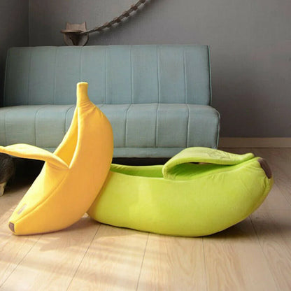 Schattig, Warm & Draagbaar Banaan Kattenbed