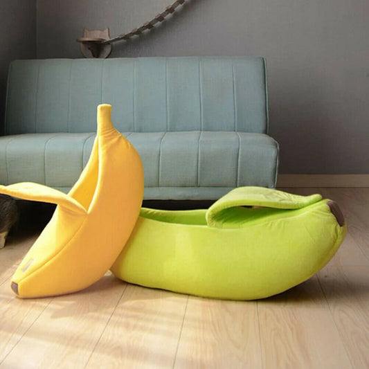 Schattig, Warm & Draagbaar Banaan Kattenbed