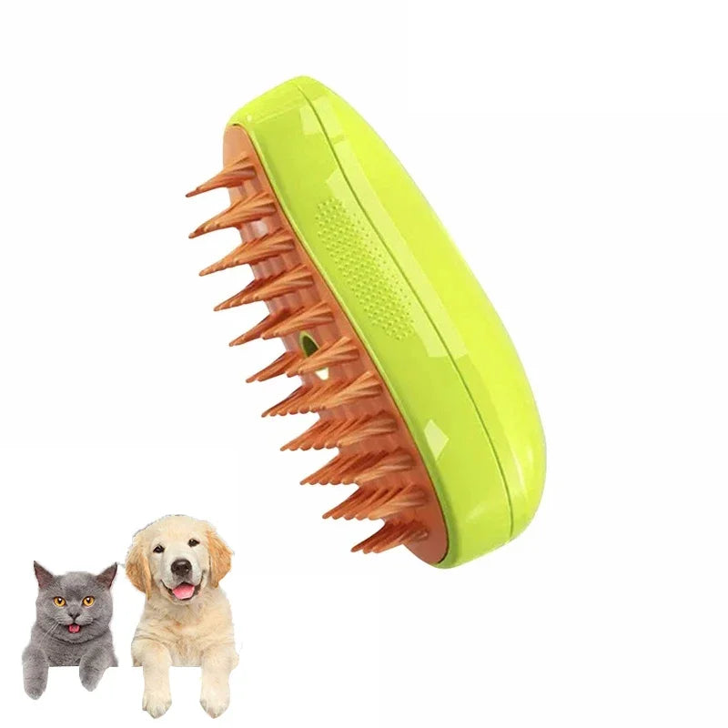 3-in-1 Elektrische Stoom Borstel voor Kat en Hond