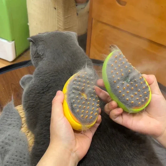 3-in-1 Elektrische Stoom Borstel voor Kat en Hond