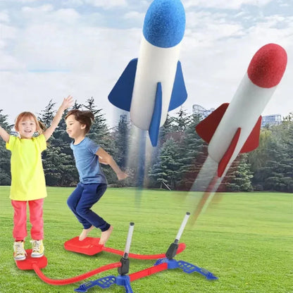 raket voetpomp lanceerspel