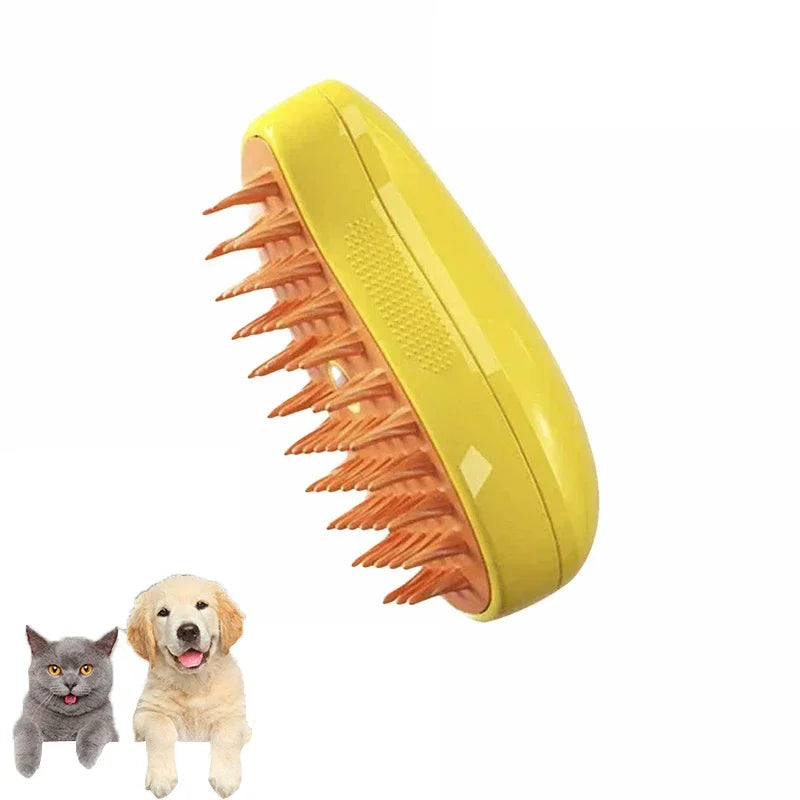 3-in-1 Elektrische Stoom Borstel voor Kat en Hond