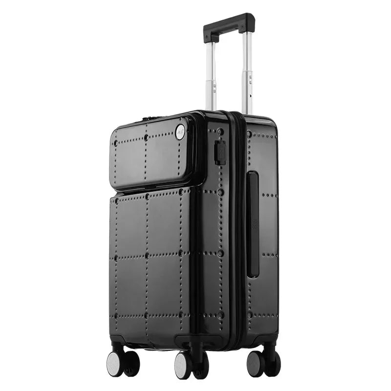Premium Reiskoffer met USB & Bekerhouder