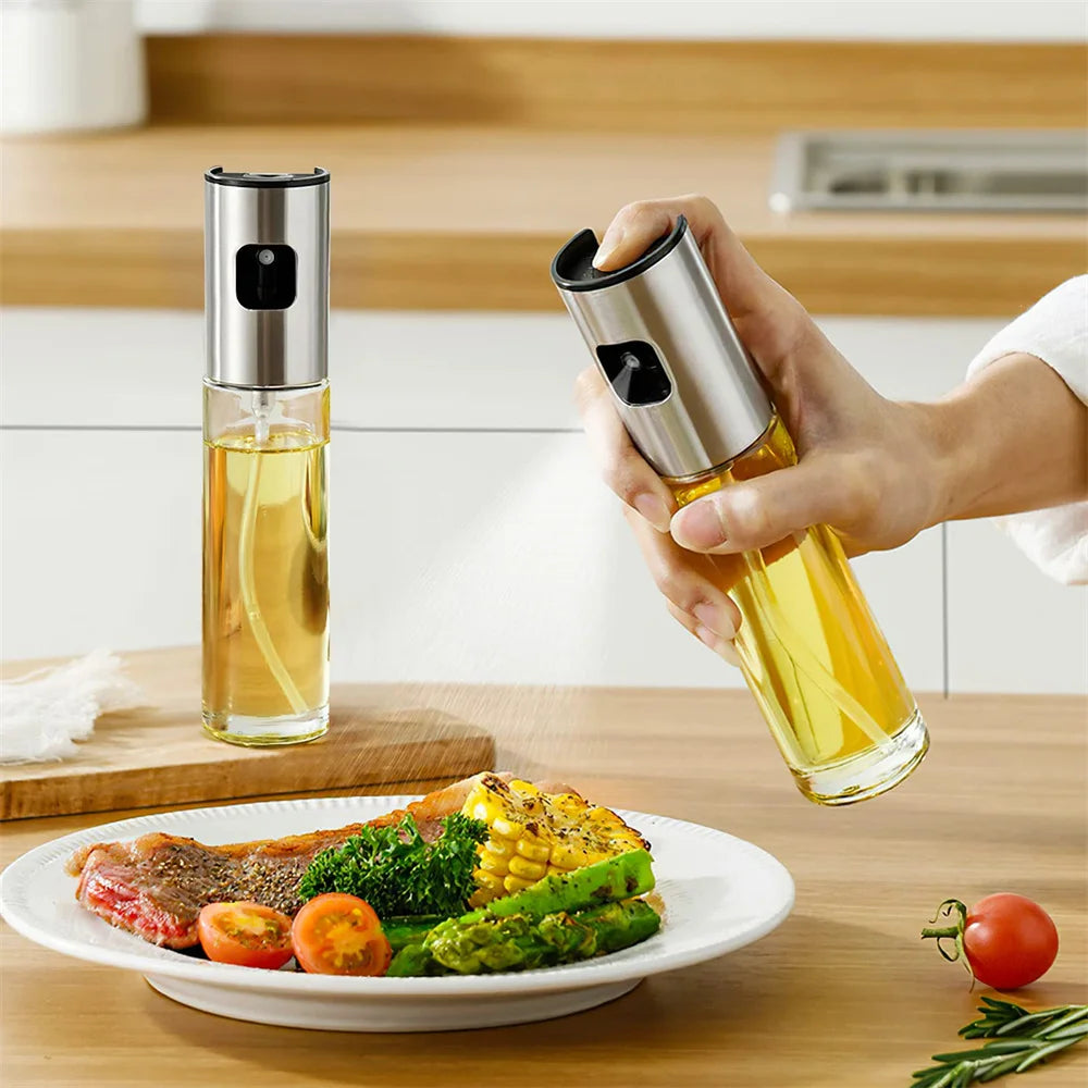 Olijfolie Sproeier Glazen Fles voor Koken, BBQ en Salades