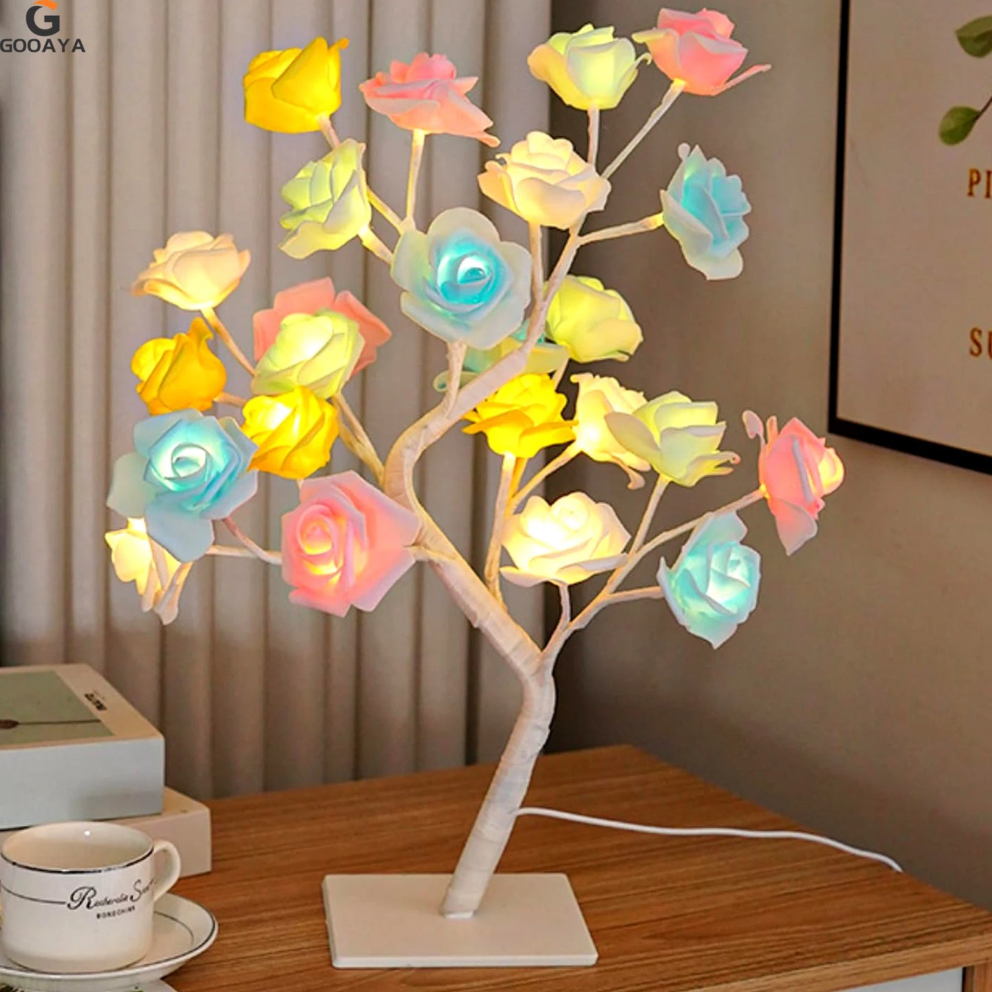 LED Rozenblad Tafellamp