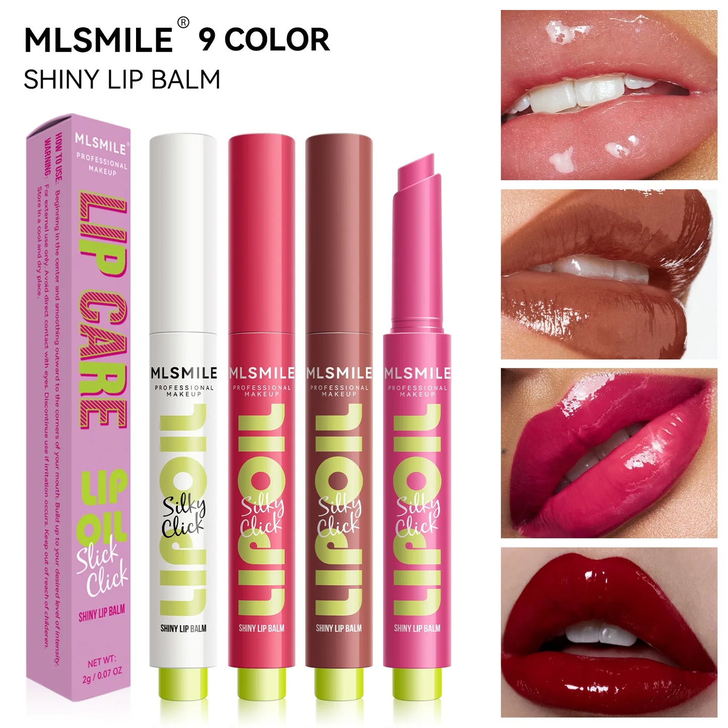 MLSMILE Multikleuren Zijdezachte Klik Lippenbalsem