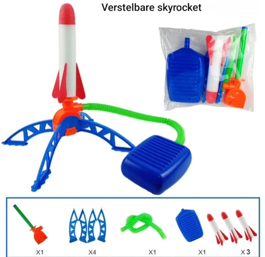 raket voetpomp lanceerspel