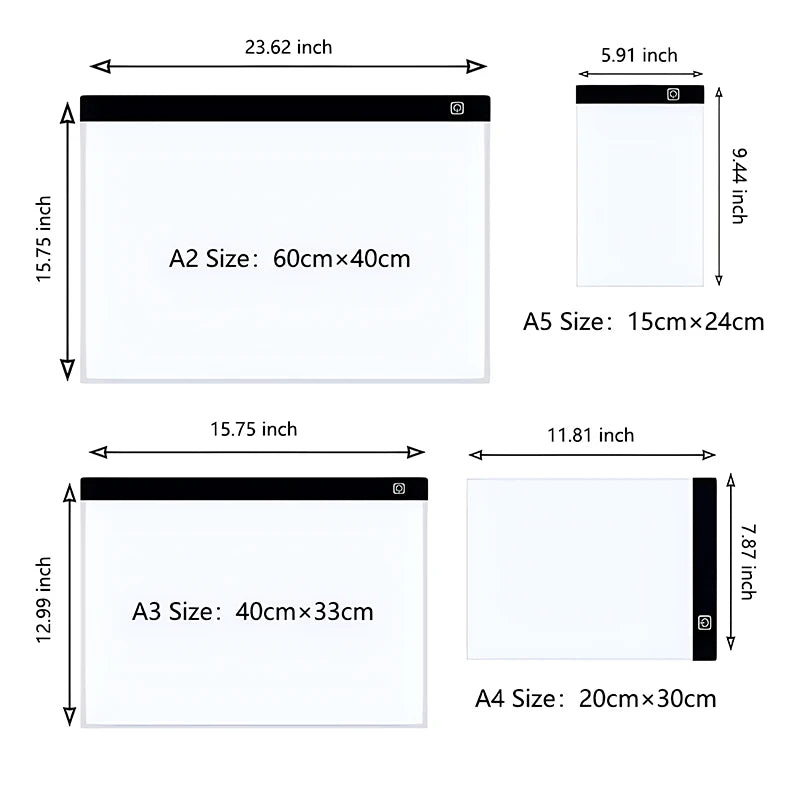 A4 led tekentablet dimbaar lichtbord voor kinderen