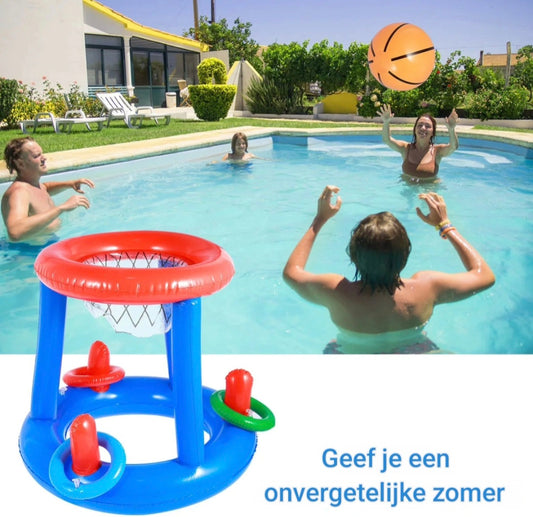 Opblaasbare basketbalring waterspel
