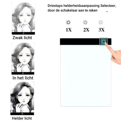 A4 led tekentablet dimbaar lichtbord voor kinderen