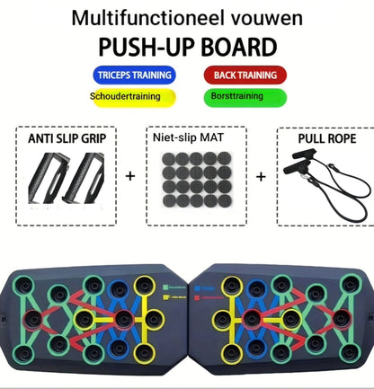 Multifunctioneel Push-up Bord voor Borst, Buik, Armen en Rug