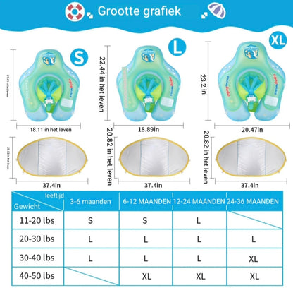 Veilige opblaasbare Baby zwemring