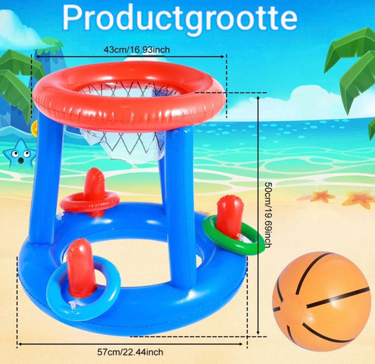 Opblaasbare basketbalring waterspel