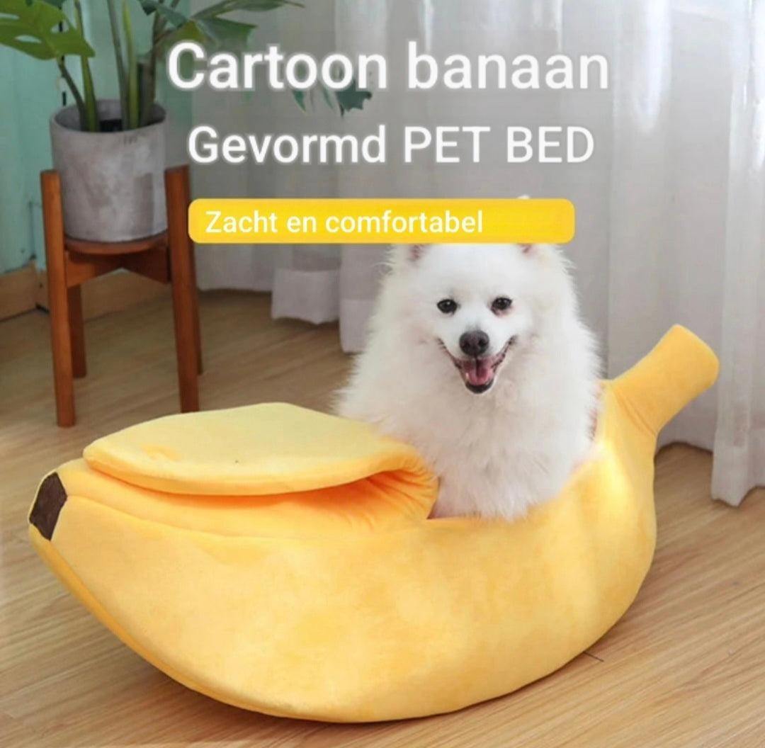 Schattig, Warm & Draagbaar Banaan Kattenbed
