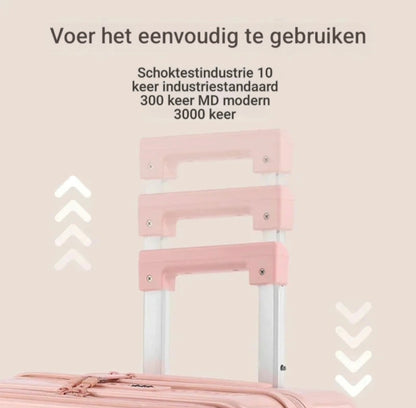 Premium Reiskoffer met USB & Bekerhouder