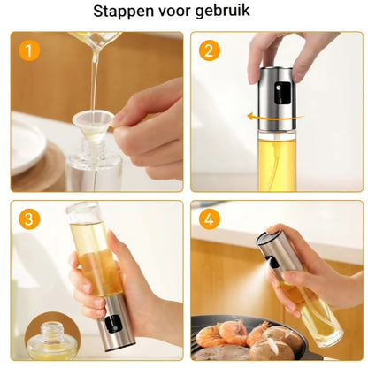 Olijfolie Sproeier Glazen Fles voor Koken, BBQ en Salades