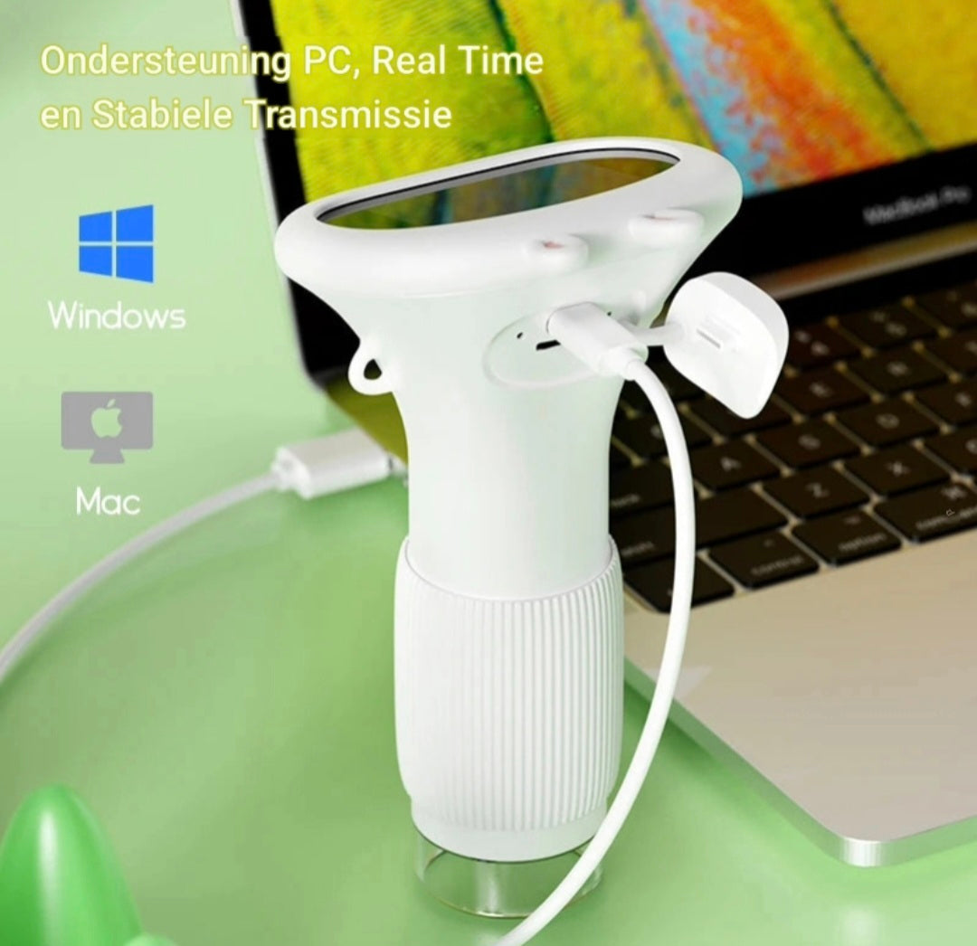 Kindermicroscoop 1000x Vergroting met LED & 200MP Foto/Video