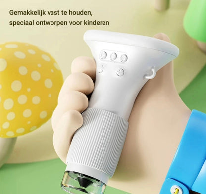 Kindermicroscoop 1000x Vergroting met LED & 200MP Foto/Video