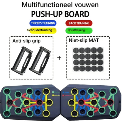 Multifunctioneel Push-up Bord voor Borst, Buik, Armen en Rug