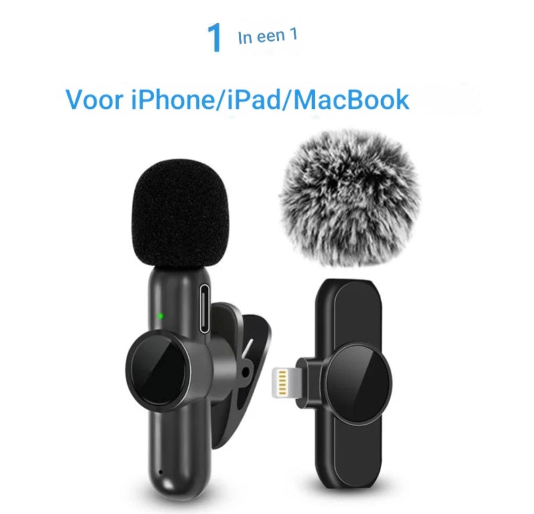 Draadloze Lavalier Microfoon Noise Cancelling